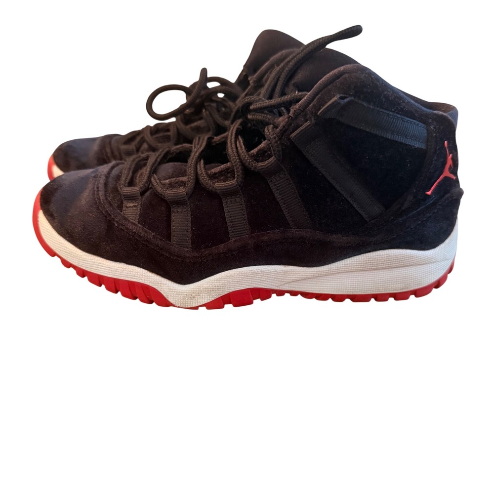 Jordan 11 Retro Velvet Bred Black Gym Red HF7807-061 Kids Size 2Y